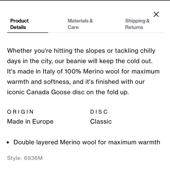 Canada goose arctic disc touque beanie hat - Picture 2 of 7